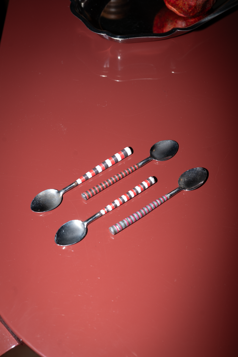 Tea spoon set - Red
